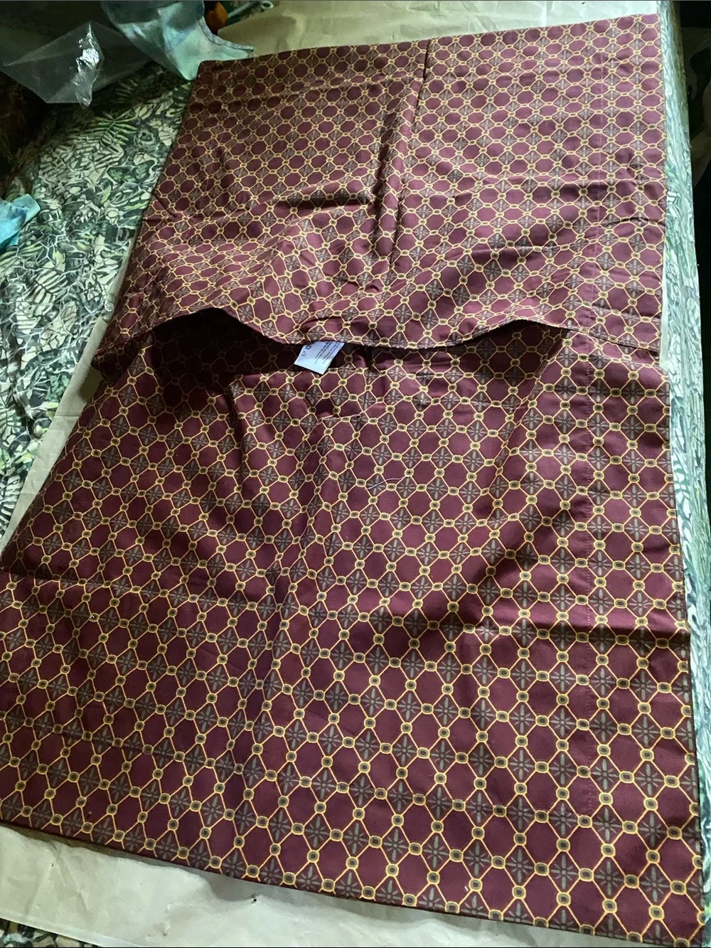 Two big pillowcase  Plum Patchwork-Style Decorative Bedding Throw